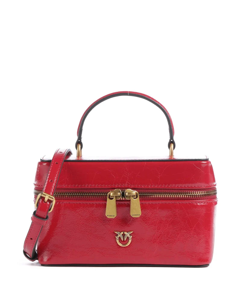 Pinko Vanity Mini Sac bandoulière rosso rio/antique gold