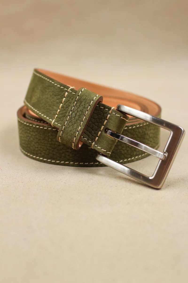 Ceinture 35 Plate 4004 | Cuir Nubuck