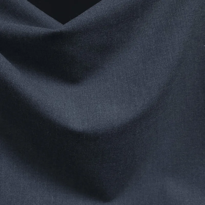 Tissu à costume en viscose et polyester | Marine | Deadstock de designer