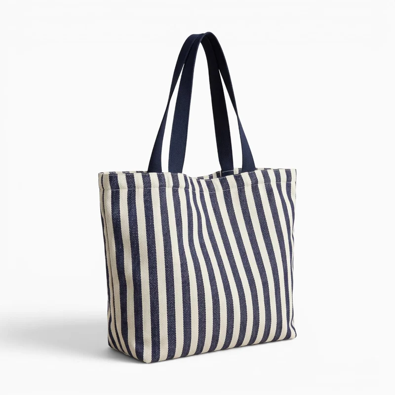 Sac Fourre-Tout Plage en Toile à Rayures