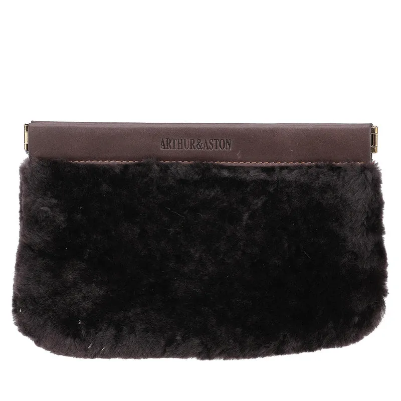 Pochette peau lainée