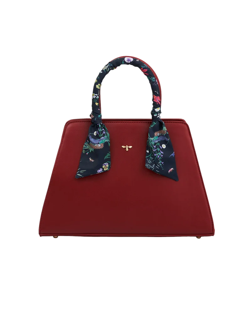 Burgundy Large Structured Tote