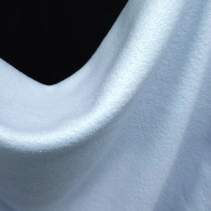 Tissu polar | Uni | Anti-boulochage | Bleu Pâle | 156 cm | Fin de rouleau