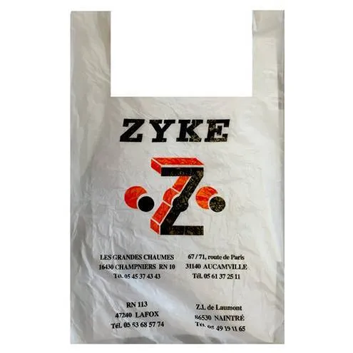 Sac plastique traiteur poignées bretelles