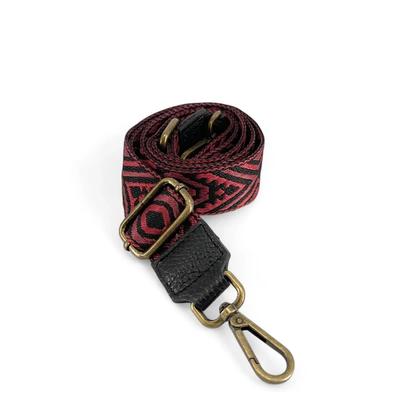 Bandoulière amovible CHEVRON laiton Bordeaux