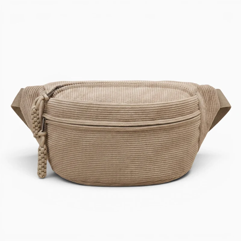 Grand Sac Banane Velours Côtelé