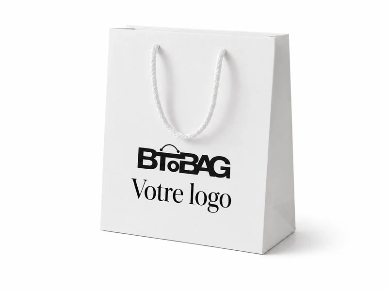 Sac luxe blanc cordelettes