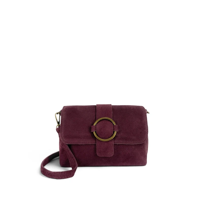 Sac à main en daim VERONE SUEDE Bordeaux