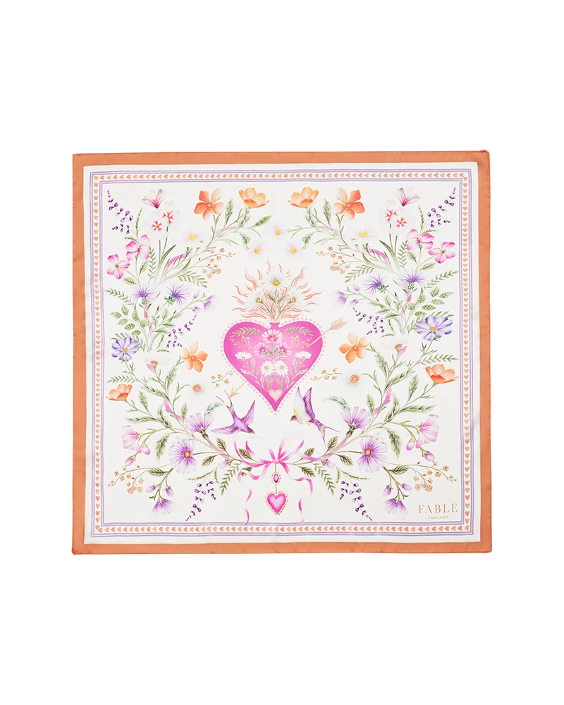 Penelope Square Scarf in Ivory