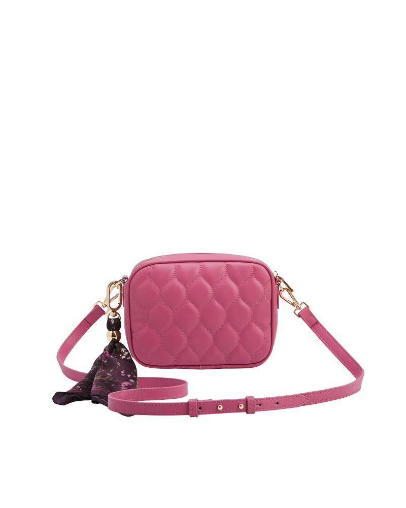 Alice Quilted Camera Bag in Rose Pink