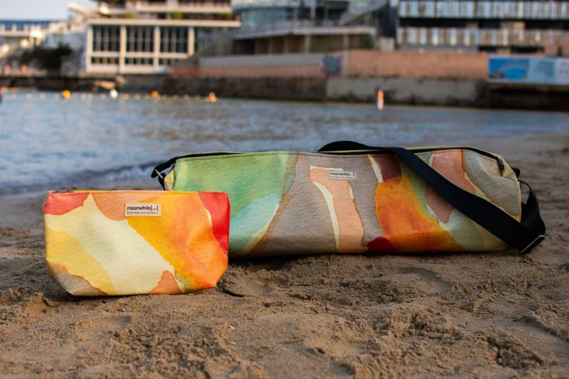 Sac de yoga en bâches upcyclées