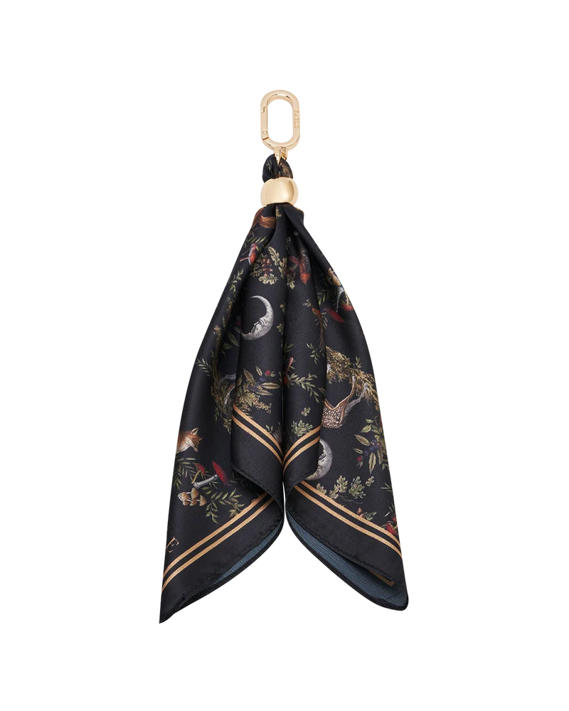 Black Into the Woods Scarf Bag Charm
