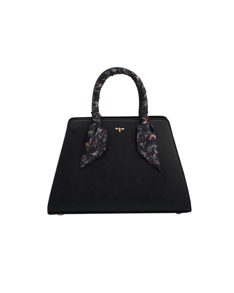 Grace Structured Tote Bag in Black