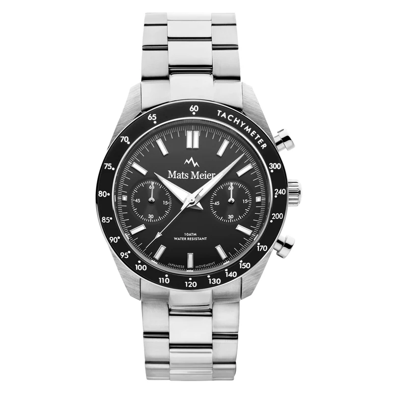 Mats Meier Arosa Racing Hommes Montre Argent MM50009