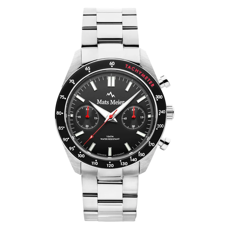 Mats Meier Arosa Racing Hommes Montre Argent MM50010