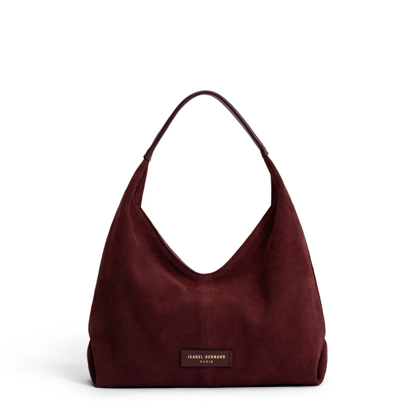 Isabel Bernard Honoré Grace Mini sac à main en suède bordeaux IB21132-152