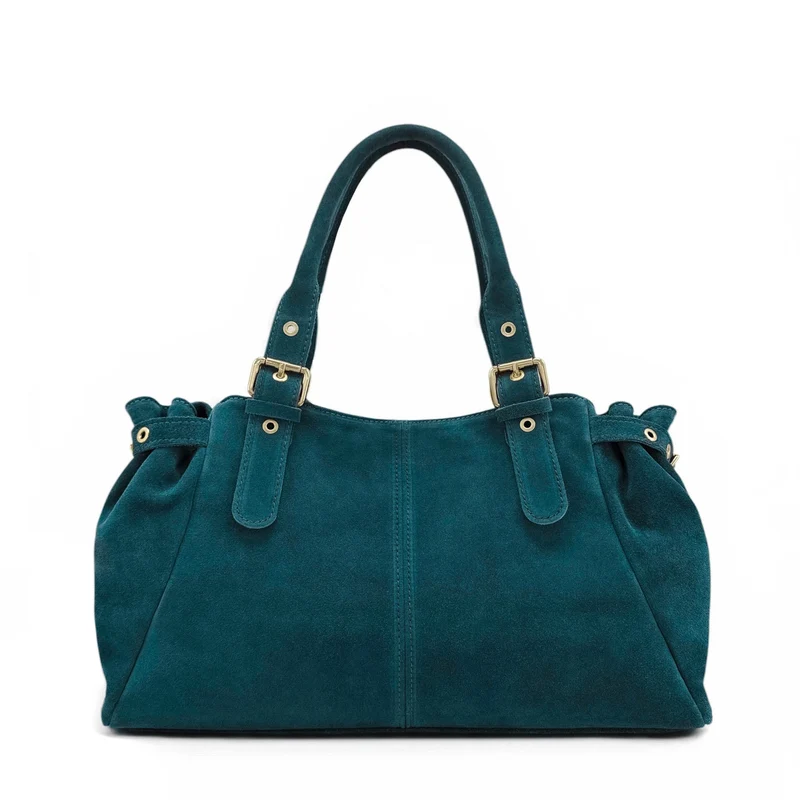 Sac bowling en daim NEW PRINCESS SUEDE XL Bleu canard