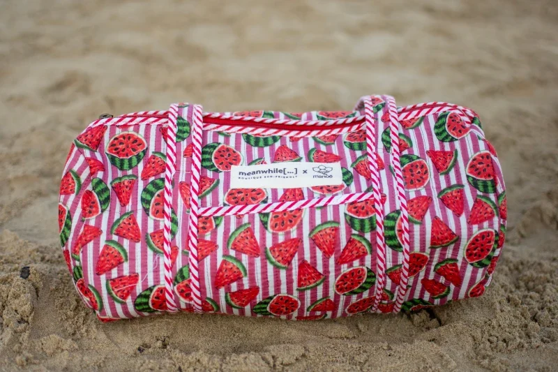 Petit tote bag pastèque rose - Manoë x Meanwhile Boutique