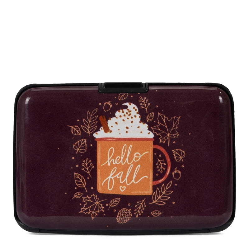 Tracker Aluminum Case RFID Hello Fall Coffee
