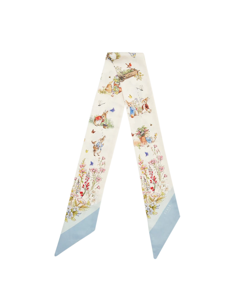 Fable England x Peter Rabbit Skinny Scarf in Cream