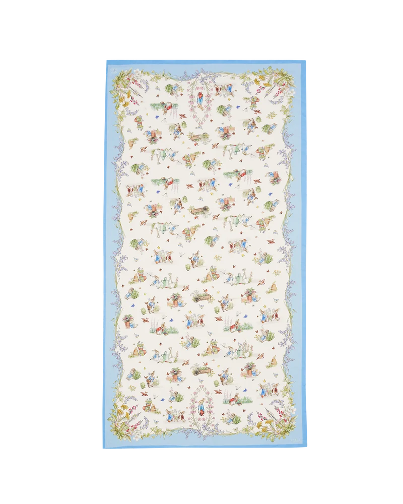 Fable England x Peter Rabbit Rectangle Scarf in Cream