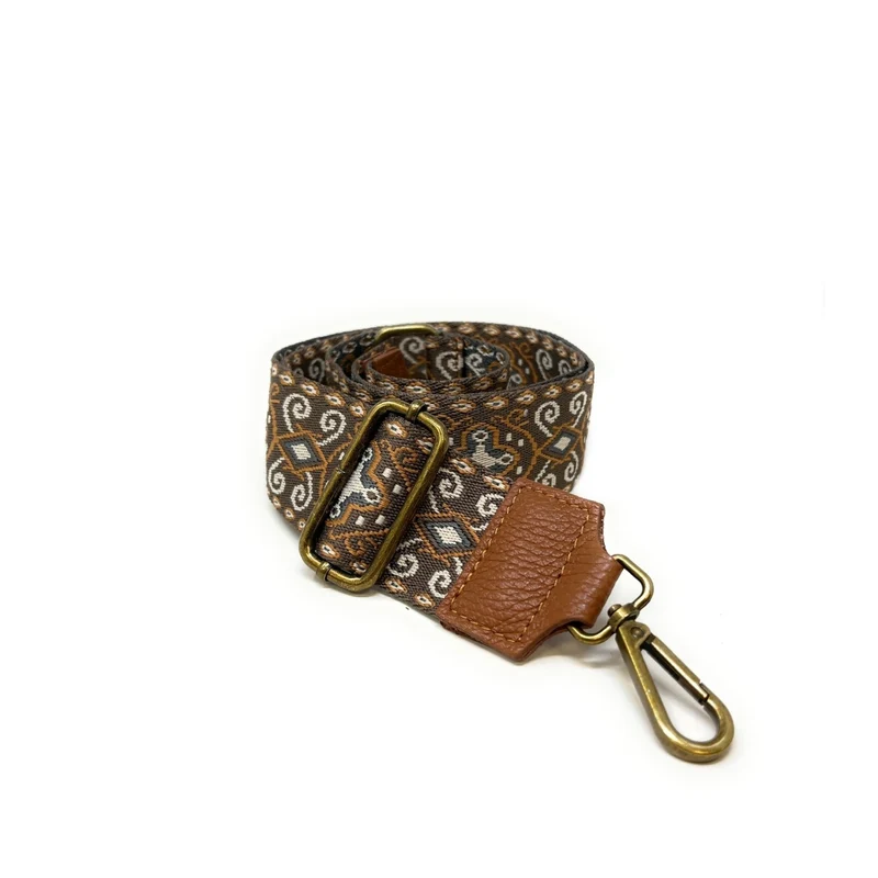 Bandoulière amovible ETHNIC laiton Camel