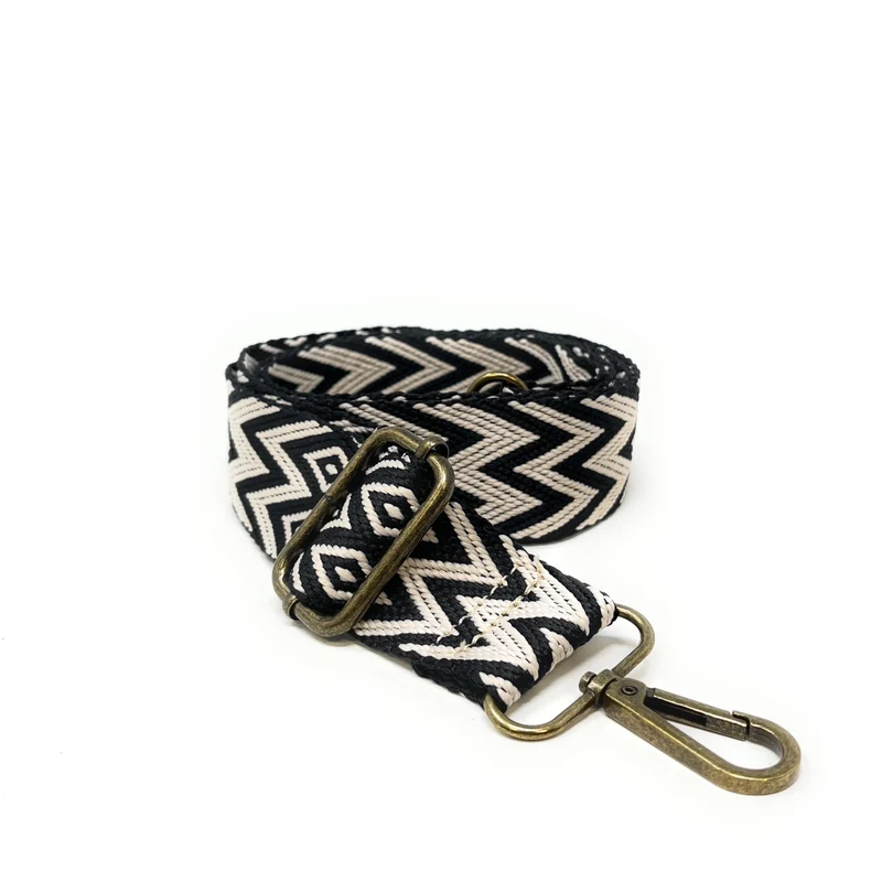 Bandoulière amovible CHEVRON laiton Noir