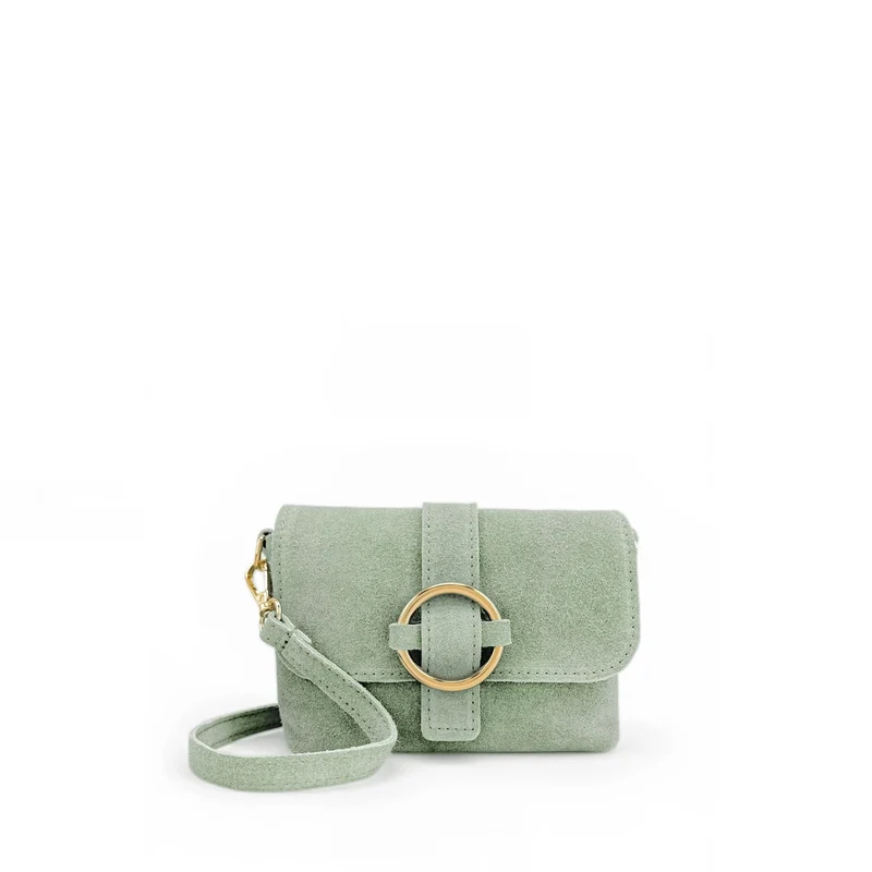 Micro-sac en daim BERLINGOT SUEDE Vert pastel