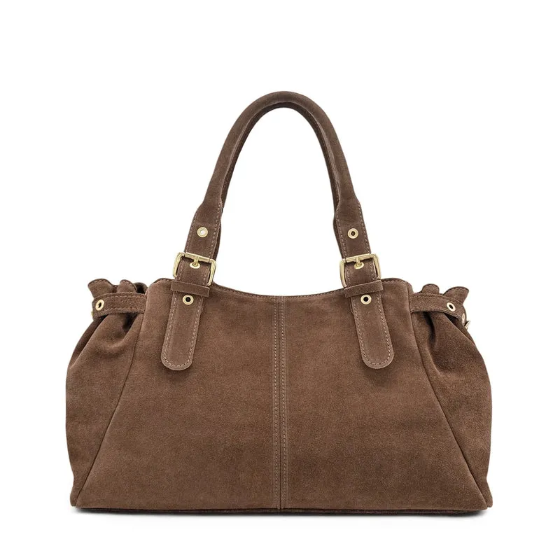 Sac bowling en daim NEW PRINCESS SUEDE XL Marron moka