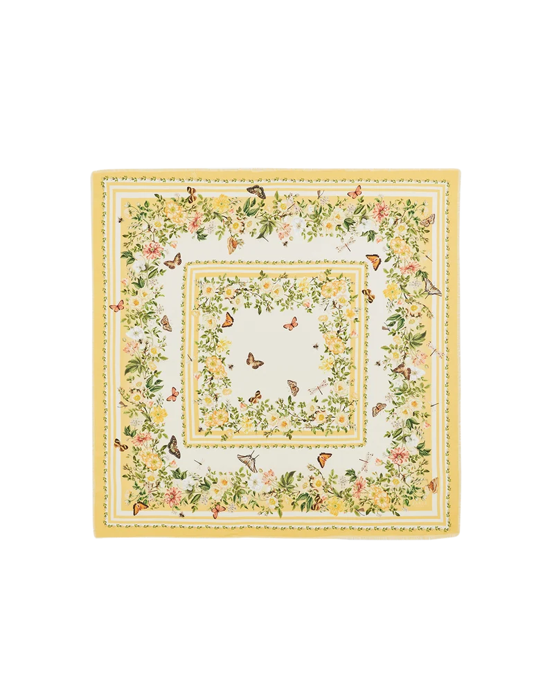 Cybele Narrative Square Scarf in Yellow