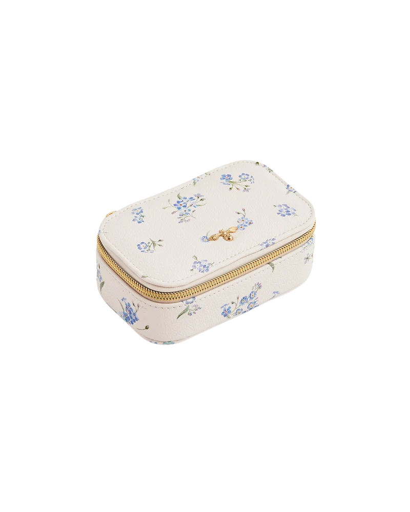 Cream Floral Jewellery Box Small