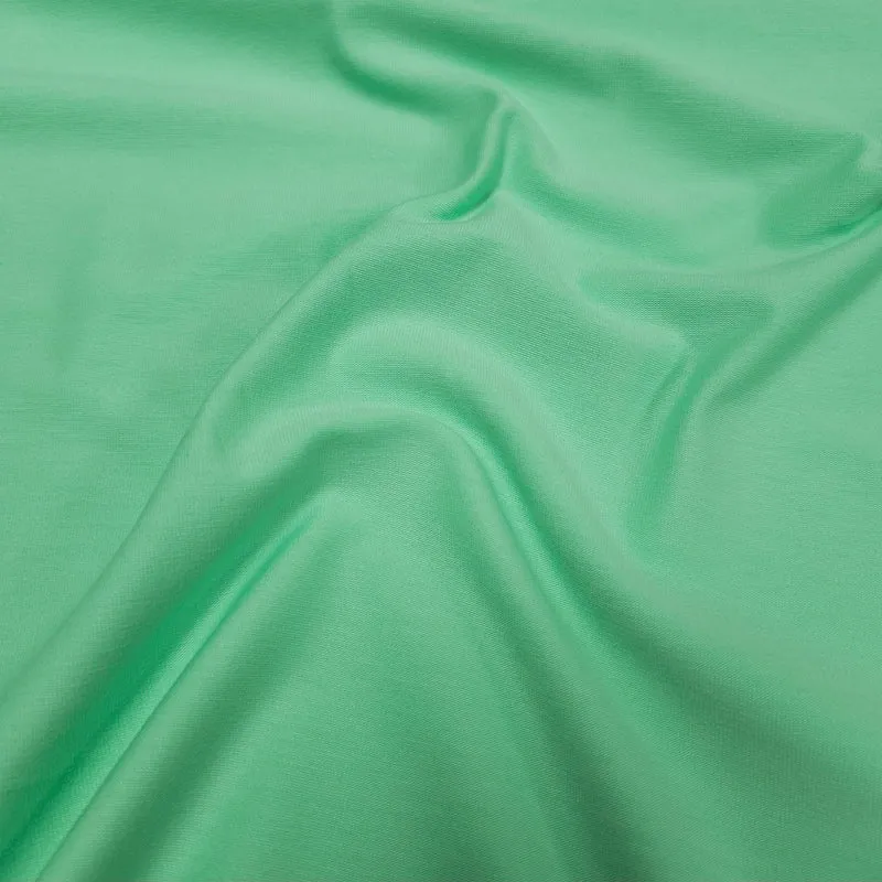 Robert Kaufman Jersey de coton Laguna | Uni | Jade | 1 mètre | Fin de rouleau