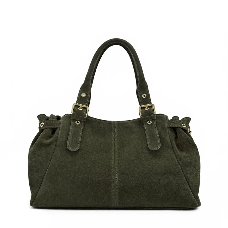 Sac bowling en daim NEW PRINCESS SUEDE XL Vert kaki