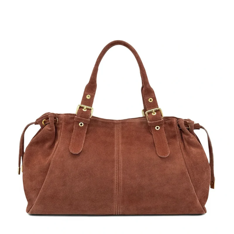 Sac bowling en daim PRINCESSE SUEDE XL Rouille
