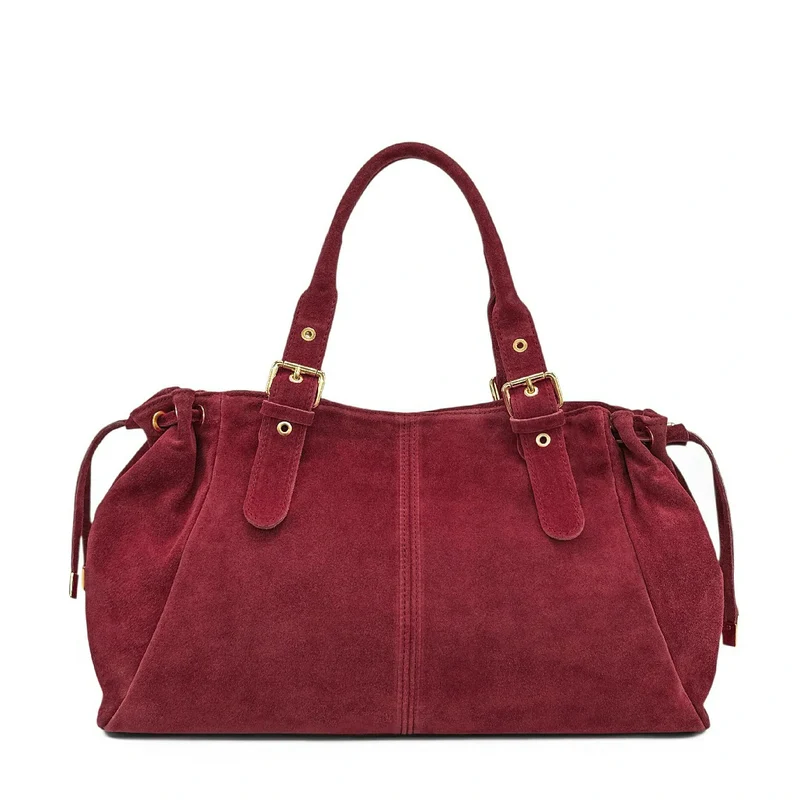 Sac bowling en daim PRINCESSE SUEDE XL Rouge rubis
