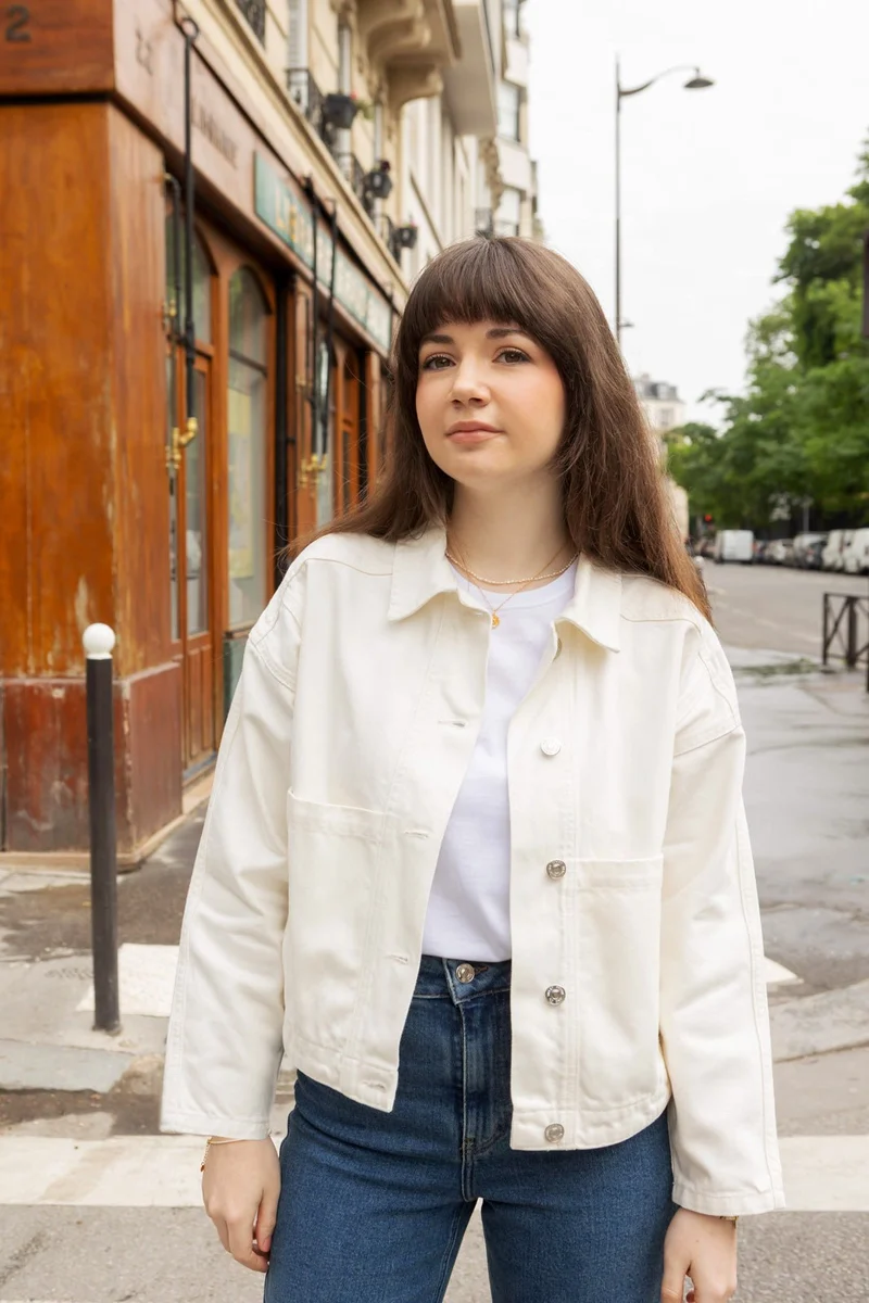 Veste denim Melissa - écru