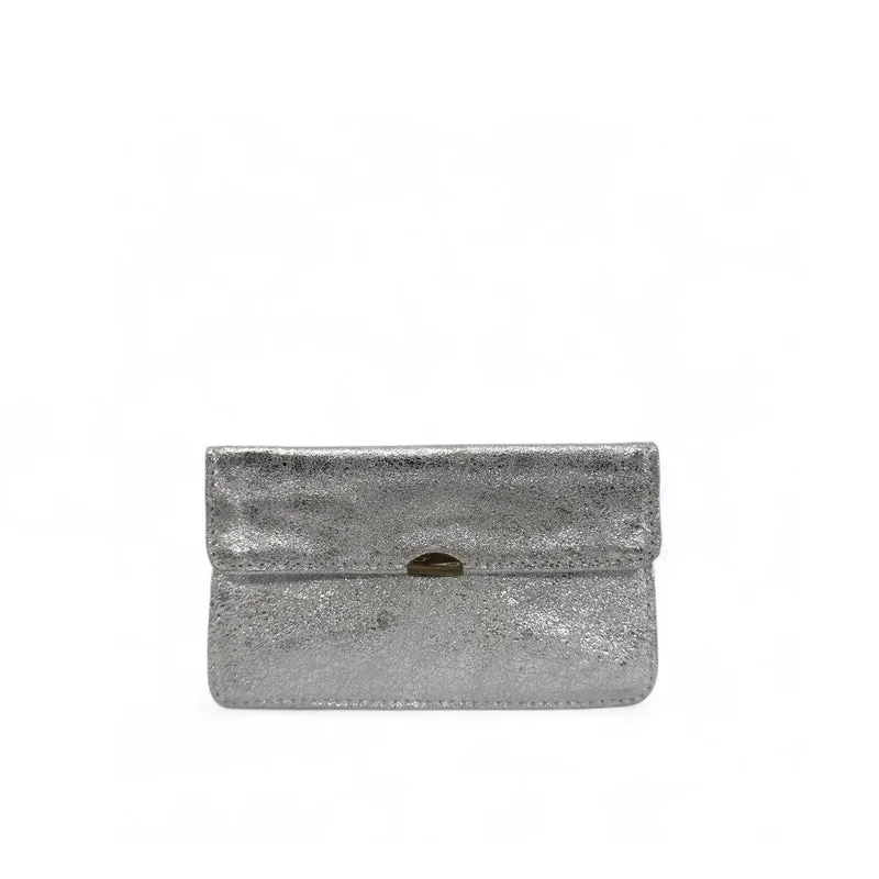 Pochette porte-monnaie en cuir irisé IMPRO Argent clair