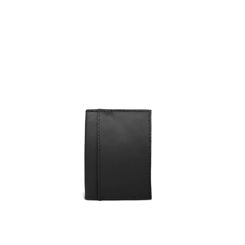 Porte-cartes en cuir lisse IMPRESSION Noir