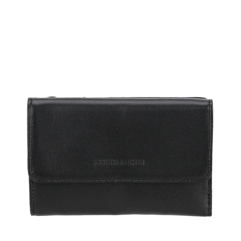 Portefeuille compact cuir agneau Riley
