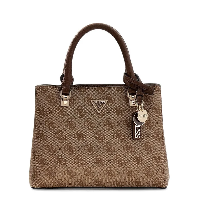 Guess Noelle Latte Logo Brown Sac À Main Multi Compartiments HWBG96-72050-LGW
