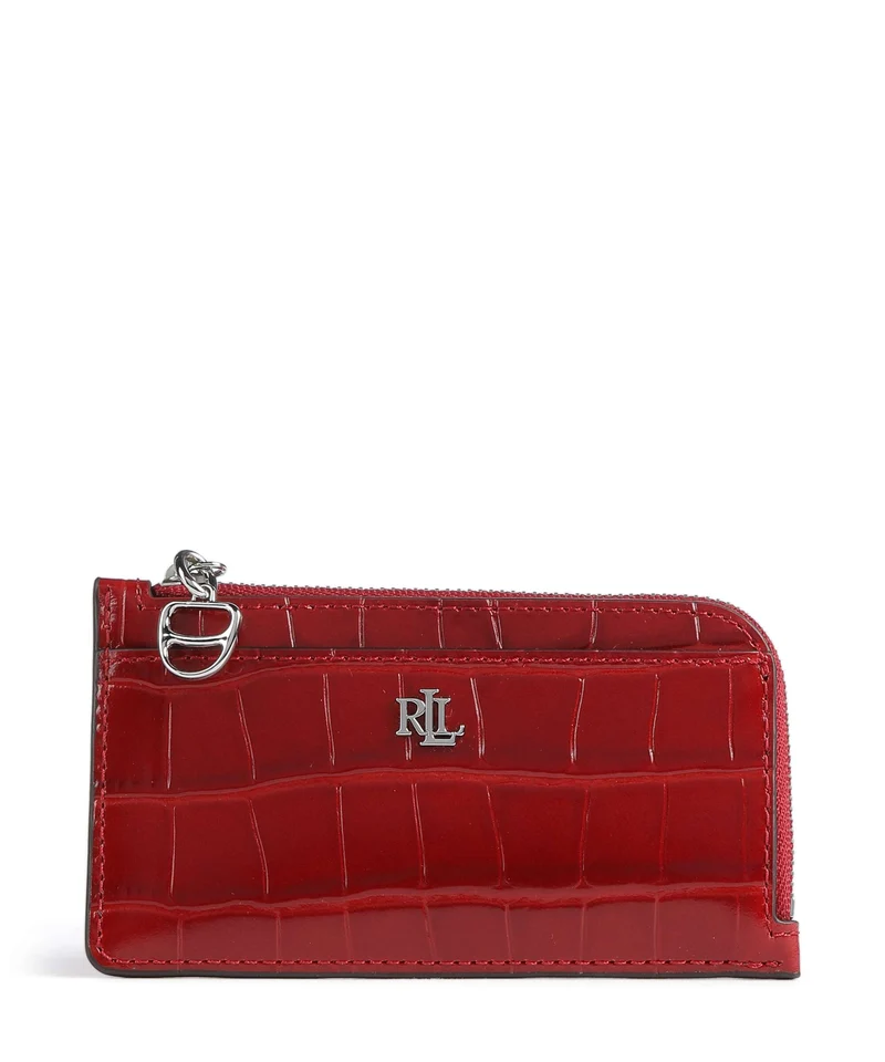 Lauren Ralph Lauren Small Étui à cartes crédit festive red