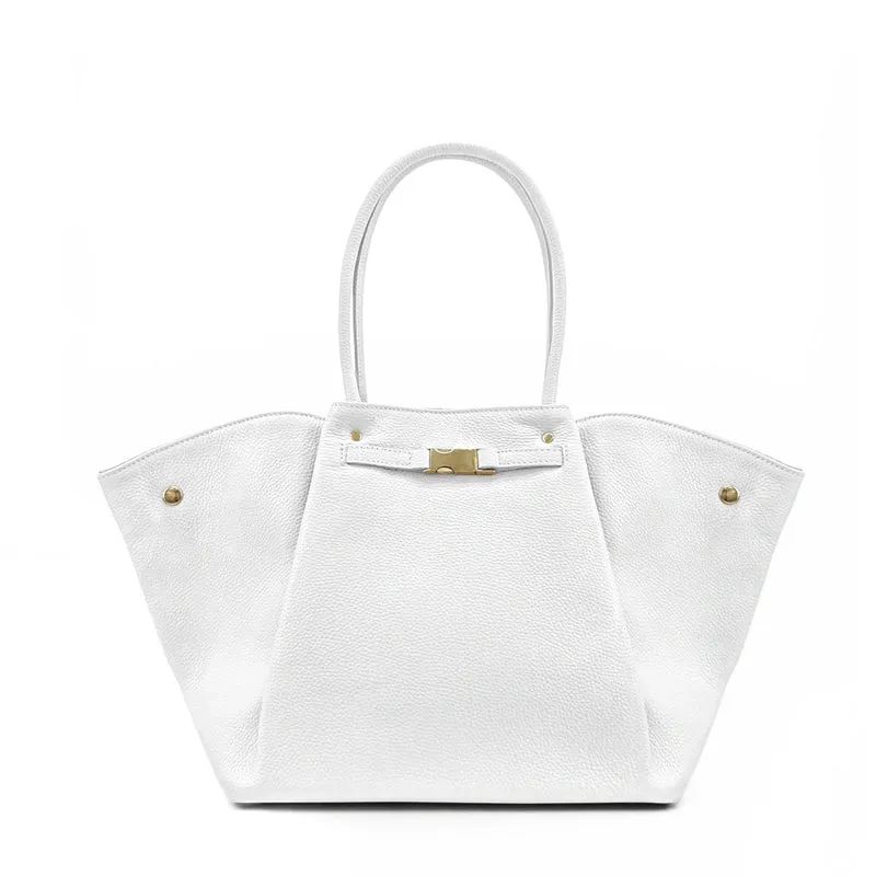 Sac cabas en cuir grainé CAMPUS Blanc