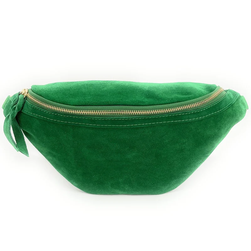 Sac banane en daim LILOU SUEDE Vert anglais