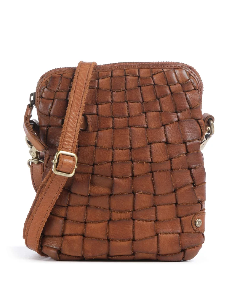 Depeche Warsaw Pochette telephone vintage cognac