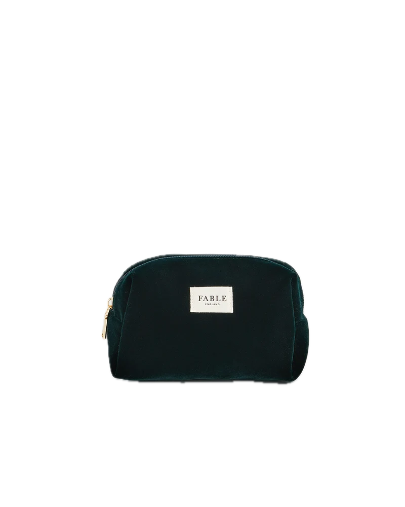Green Velvet Cosmetic Pouch