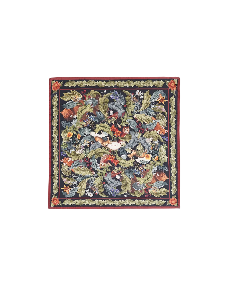 Woodland Solstice Square Scarf in Green