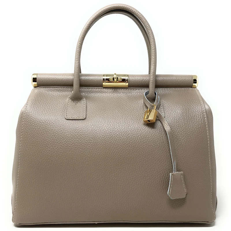 Sac à main en cuir italien TROCADERO Taupe