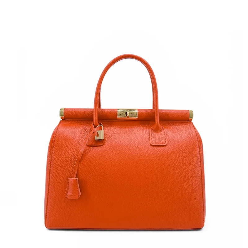Sac à main en cuir grainé TROCADERO Orange