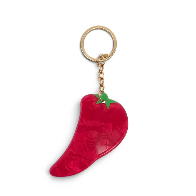 Porte-clés en métal et acrylique LUCKY PEPPER