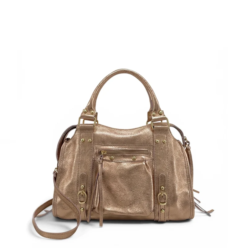 Sac à main en cuir irisé SANDSTORM GOLD Rose gold